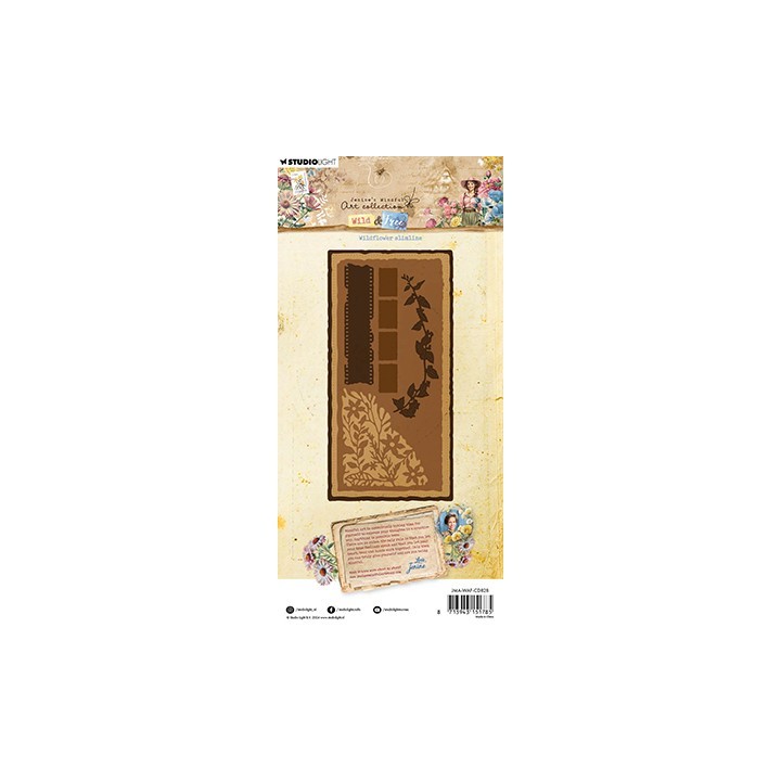 (JMA-WAF-CD828)Studio Light Cutting Die Wildflower slimline Wild & Free nr.828