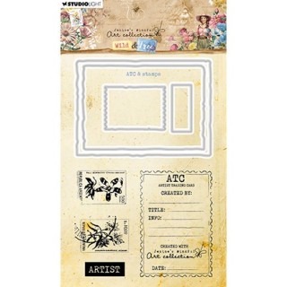 (JMA-WAF-SCD82)Studio Light Stamp & Cutting Die ATC & stamps Wild & Free nr.82
