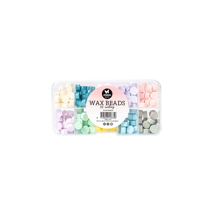 (SL-ES-WAX03)Studio Light Wax Beads 10 colors Pastels Essentials Tools nr.03