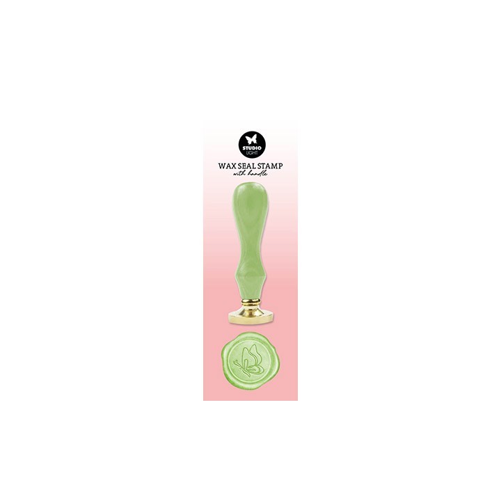 (SL-ES-WAX10)Studio Light Wax Stamp with handle Green butterfly Essentials Tools nr.10