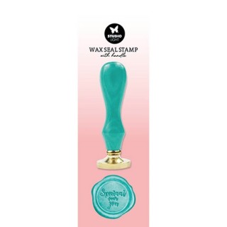 (SL-ES-WAX11)Studio Light Wax Stamp with handle Turquoise Speciaal voor jou Essentials Tools nr.11