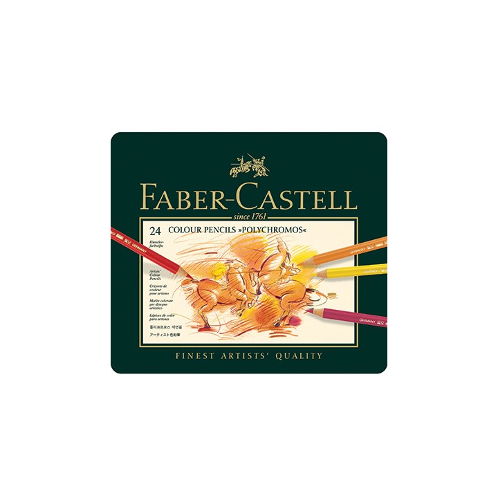 (024)Pencil FC Polychromos metal case 24 colours