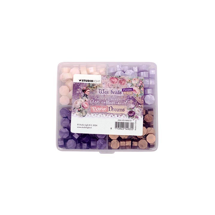 (SL-ES-WAX14)Studio Light Wax Beads 4 colors Purple Victorian Dreams nr.14