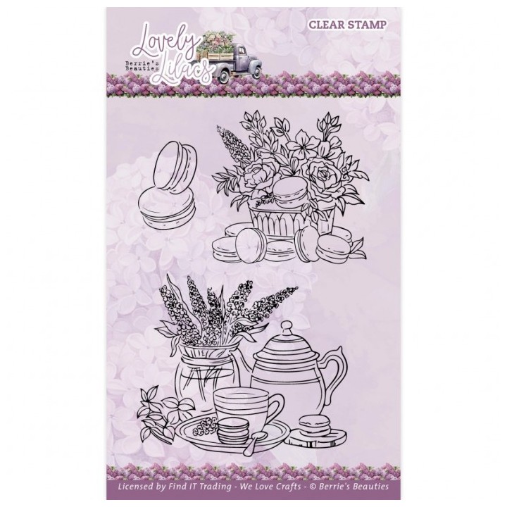 (BBCS10010)Clear Stamps - Berries Beauties - Lovely Lilacs - Macarons