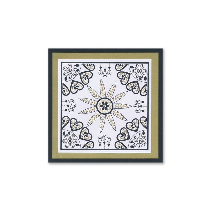 (ACC-CA-31633-XX)PAPER STITCH BY CLARITY - FLOWERS & HEARTS EMBROIDERY CARD PACK