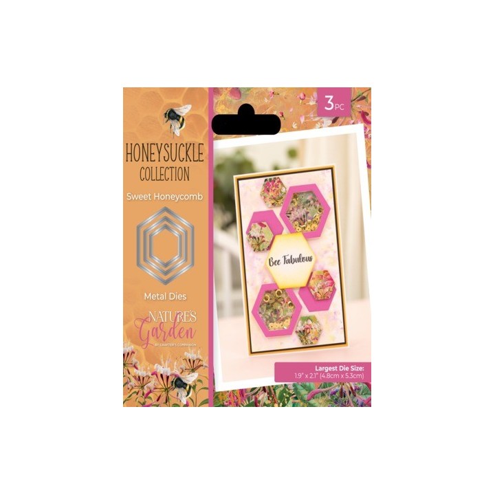 (NG-HS-MD-SWHC)Crafter's Companion Honeysuckle Metal Dies Sweet Honeycomb