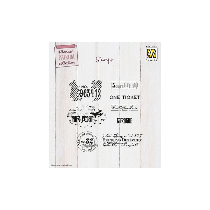 (NSCS009)Nellie`s Choice Clearstamp - Vintage Labels
