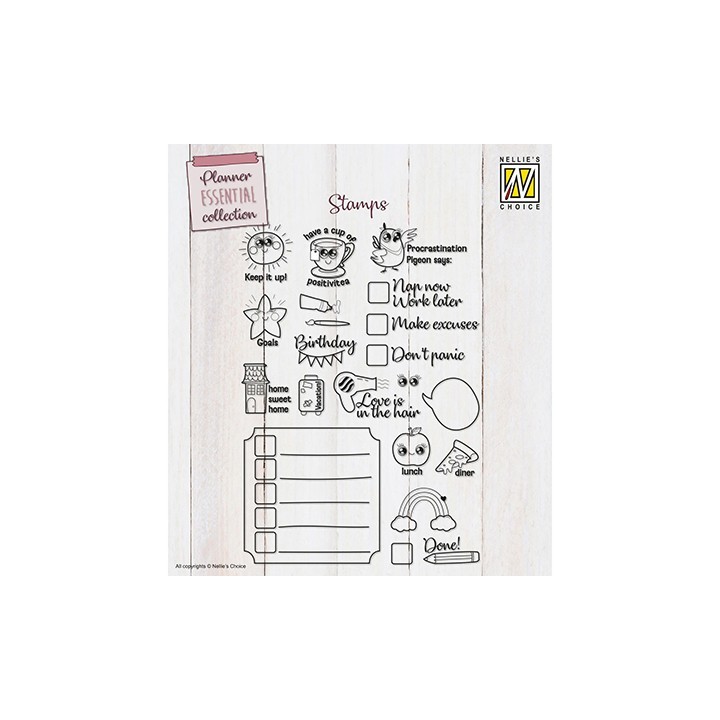 (NSCS015)Nellie`s Choice Clearstamp - To-do's & More