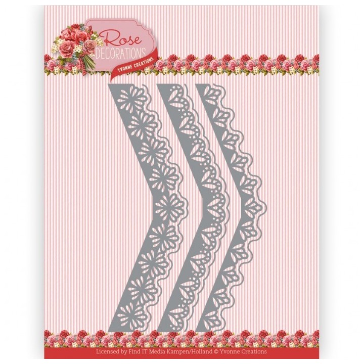 (YCD10354)Dies - Yvonne Creations - Rose Decorations - Rose Borders