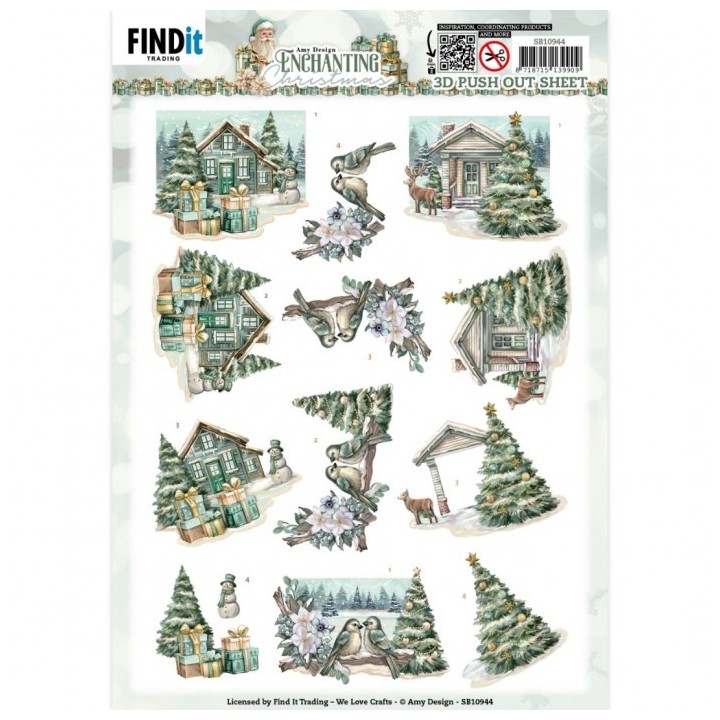 (SB10944)3D Push Out - Amy Design - Enchanting Christmas - Village