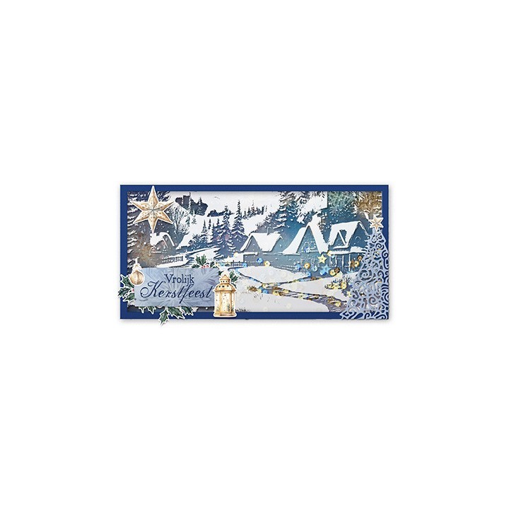 (SL-ES-ACS07)Studio Light Acetate sheet Snowy town, pine & verses Essentials nr.07