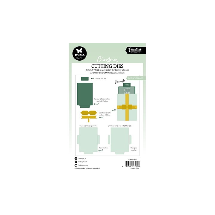 (SL-ES-CD845)Studio Light SL Cutting Die Pass holder gift Essentials nr.845