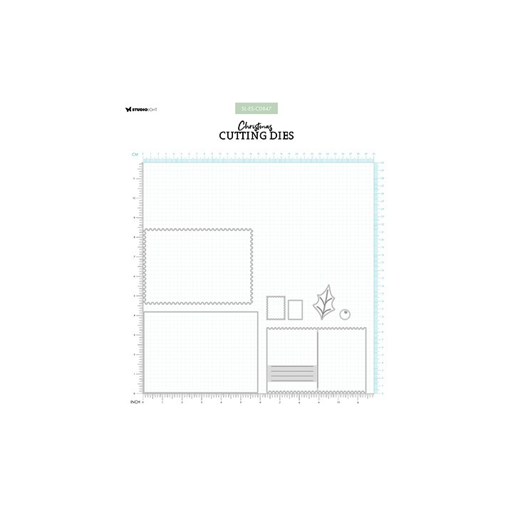 (SL-ES-CD847)Studio Light SL Cutting Die Christmas postcard Essentials nr.847
