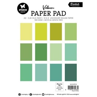 (SL-ES-VPP193)Studio light Vellum Paper Pad Unicolor paper Essentials nr.193