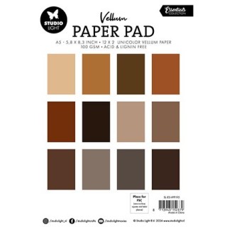 (SL-ES-VPP195)Studio light Vellum Paper Pad Unicolor paper Essentials nr.195