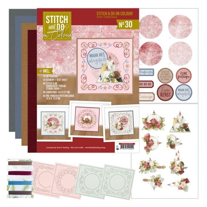 (STDOOC10030)Stitch And Do On Colour 30 - Ruby Christmas