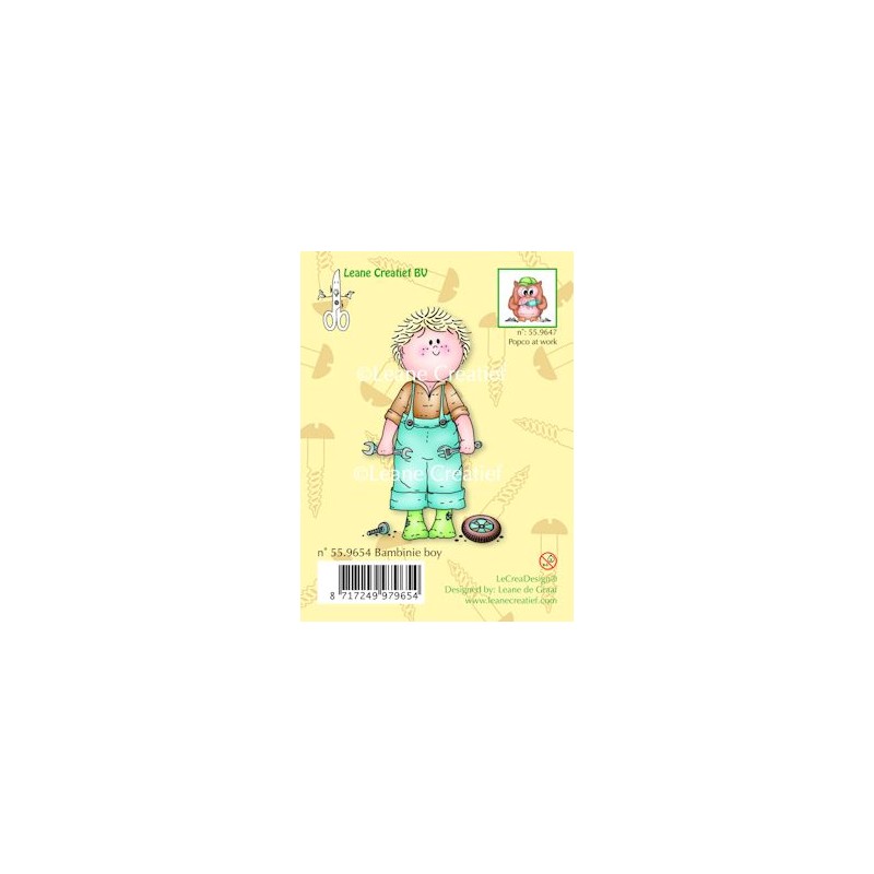 (55.9654)Clear stamp Bambinie boy at work (55.9654)Clear stamp Bambinie boy at work