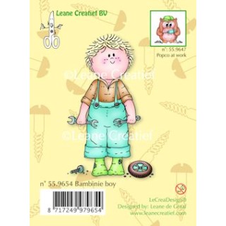 (55.9654)Clear stamp Bambinie boy at work