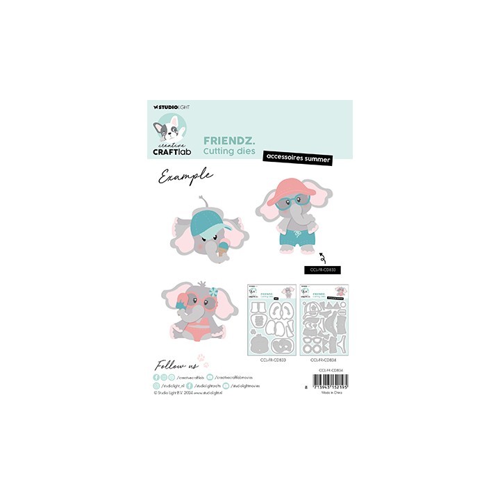 (CCL-FR-CD834)Studio Light Cutting Die Accessoires summer Friendz nr.834