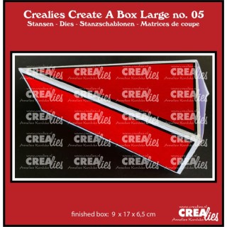 (CCABL05)Crealies Create A Box Large Piece of Cake Large finished: 9x17x6,5 cm