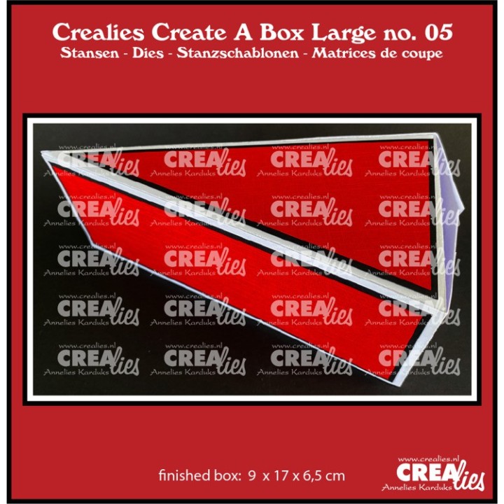 (CCABL05)Crealies Create A Box Large Piece of Cake Large finished: 9x17x6,5 cm