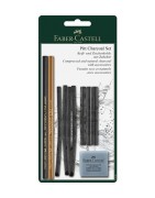 (FC-112996)Faber Castell Pitt Charcoal set compressed and natural charcoal with accessoires