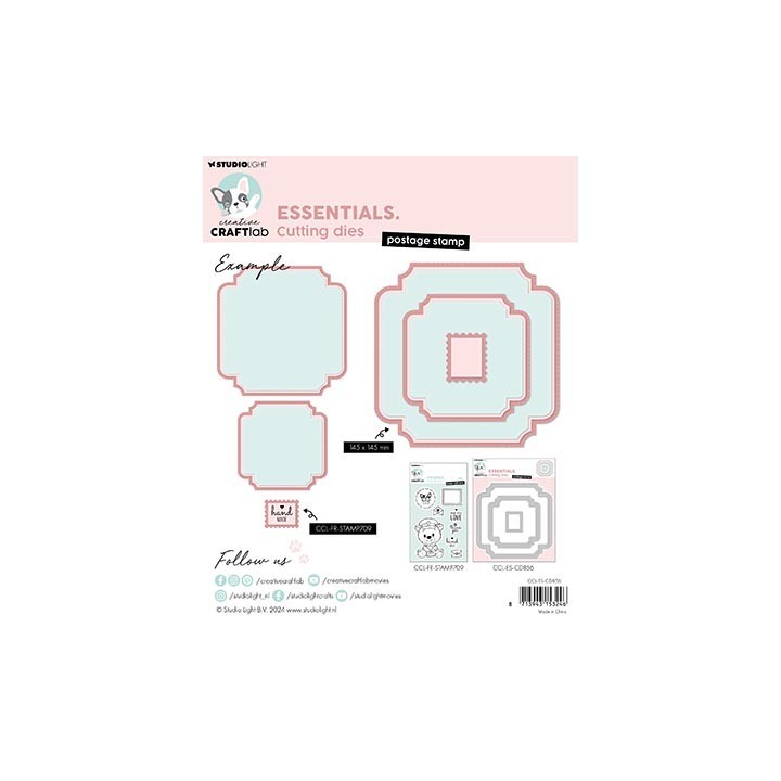 (CCL-ES-CD856)Studio Light Cutting Die Postage stamp Essentials nr.856