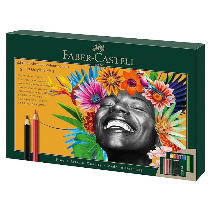 (210054)Polychromos Colour Pensils & Pitt Graphite Matt Drawing Set (50pcs)