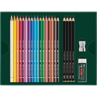 (210052)Polychromos Colour Pensils & Pitt Graphite Matt Drawing Set (23pcs)