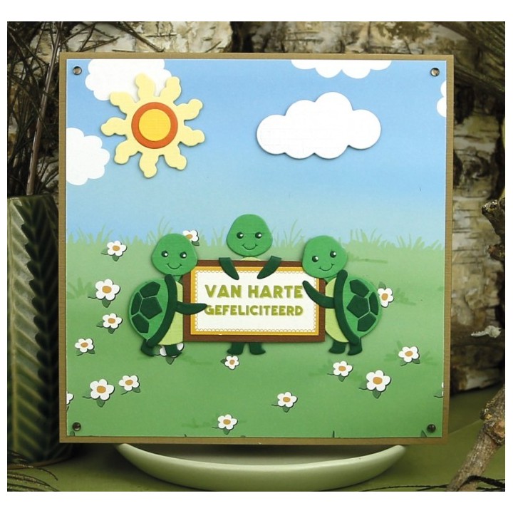 (DBAD10046)Designed By Anna - Mix And Match Cutting Dies - Theo Turtle