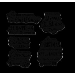 (S-CR-CA-ST-CHSP)Crafter's Companion Christmas Rose Clear Stamp Christmas Sparkle