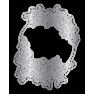(S-CR-MD-CAC-CHRW)Crafter's Companion Christmas Rose Metal Die Create-a-Card Christmas Rose Wreath
