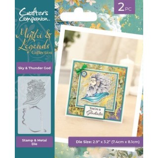 (ML-STD-STG)Crafter's Companion Myths & Legends Stamp & Die Sky & Thunder God