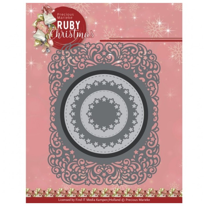 (PM10268)Dies - Precious Marieke - Ruby Christmas - Ruby Circle Frame