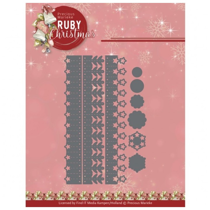 (PM10269)Dies - Precious Marieke - Ruby Christmas - Ruby Rosttes
