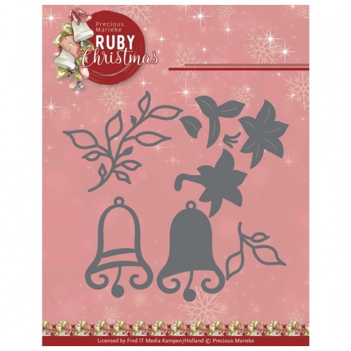 (PM10271)Dies - Precious Marieke - Ruby Christmas - Ruby Bells