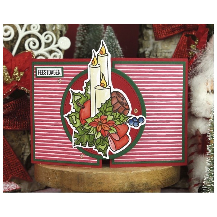 (PMCS10053)Clear Stamps - Precious Marieke - Ruby Christmas - Ruby Candles
