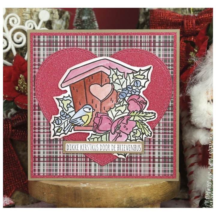 (PMCS10054)Clear Stamps - Precious Marieke - Ruby Christmas - Ruby Birdhouse