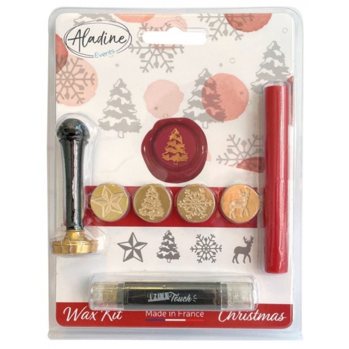(71132)Aladine - Color & Design Made Easy - Christmas Sealing Wax Kit