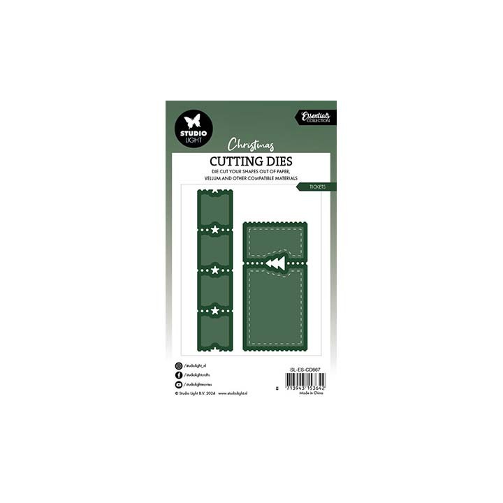 (SL-ES-CD867)Studio Light SL Cutting Die Christmas Ticket Essentials nr.867