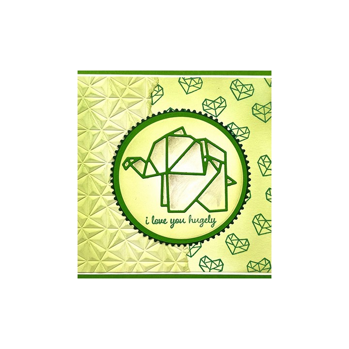 (EF3D091)Nellie's Choice Embossing Origami Triangles