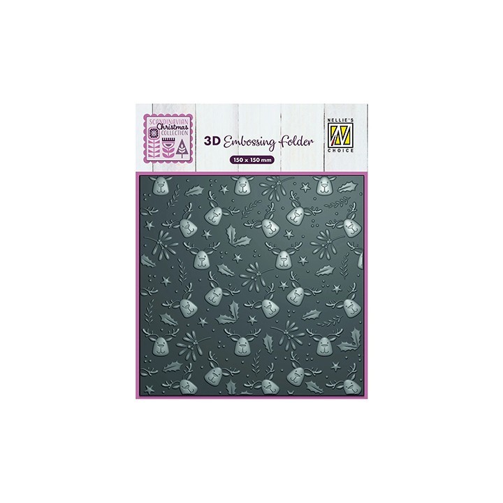 (EF3D094)Nellie's Choice Embossing Moose