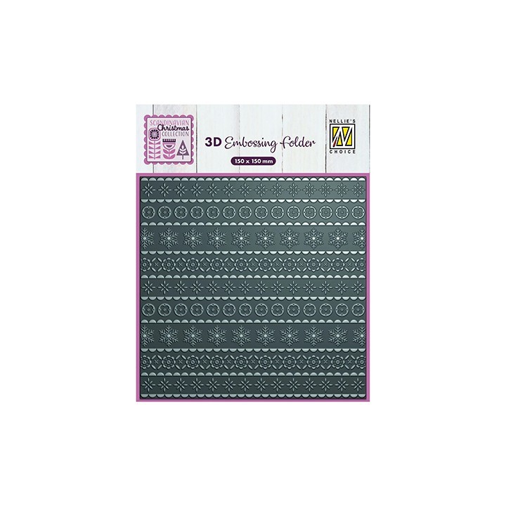 (EF3D095)Nellie's Choice Embossing Scandinavian Christmas