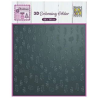 (EF3D098)Nellie's Choice Embossing Leaves