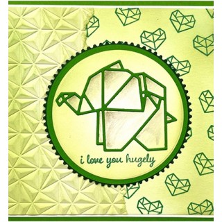 (SD325)Nellie's Shape Dies Origami Elephant