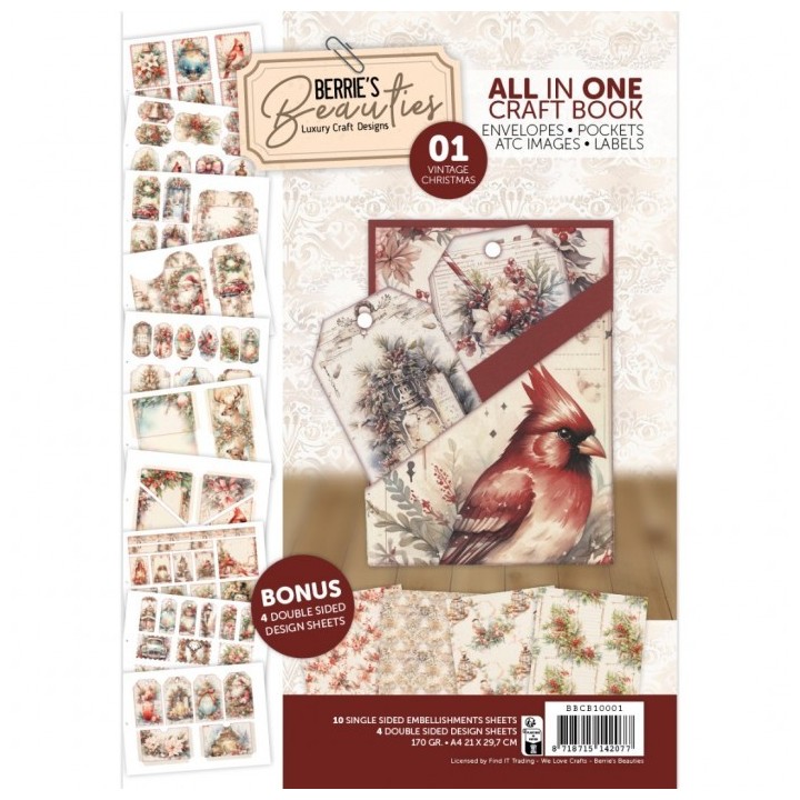 (BBCB10001)Berries Beauties - All-in-one Craft Book 1 - Vintage Christmas