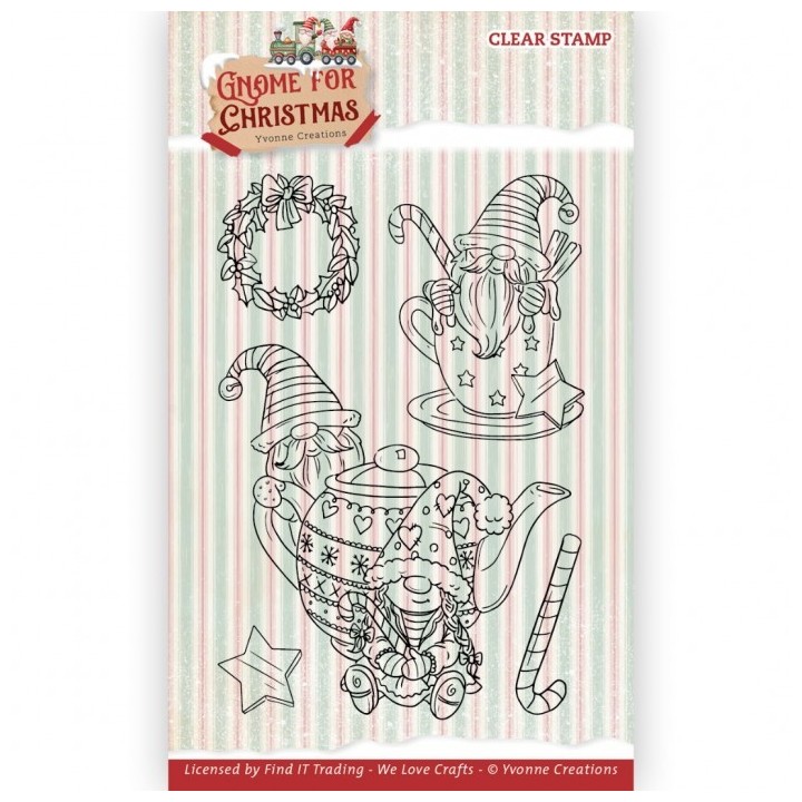 (YCCS10088)Clear Stamps - Yvonne Creations - Gnome for Christmas