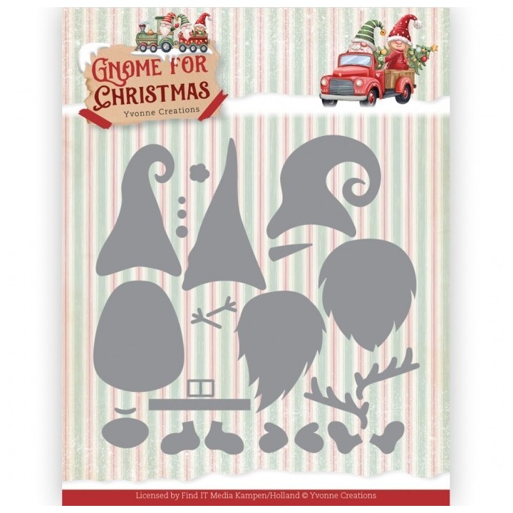 (YCD10359)Dies - Yvonne Creations - Gnome for Christmas - Christmas Gnome