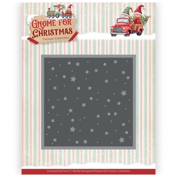 (YCD10361)Dies - Yvonne Creations - Gnome for Christmas - Christmas Gnome Stars