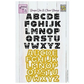 (CDCS002)Snellen Design Clearstamp +dies  - Scandinavian alphabet Uppercase